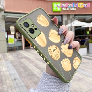 เคสโทรศัพท์ ซิลิโคนนิ่ม ใส กันกระแทก ลายดอกไม้สีเหลือง แฟชั่น สําหรับ vivo Y75 5G Y55 5G Y77 5G Y77E 5G IQOO Z6 Lite 5G