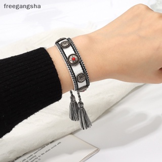 [FREG] สร้อยข้อมือ เชือกถัก อัลลอย ปักหมุด พู่ สําหรับผู้หญิง DIY FDH