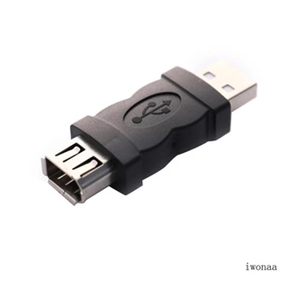 Iwo Firewire IEEE 1394 อะแดปเตอร์แปลงสายเคเบิล 6-Pin ตัวเมีย เป็น USB ตัวผู้ สําหรับเครื่องพิมพ์ กล้องดิจิทัล ฮาร์ดดิสก์