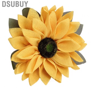 Dsubuy Sunflower Wreath For Front Door Round Artificial Yellow 15.7in