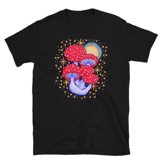 New [S-5XL]เสื้อยืด พิมพ์ลายกราฟิกเห็ด Psilocybin แฟชั่นสตรีท