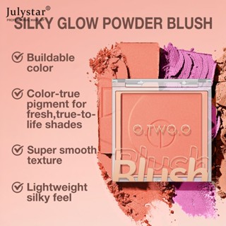 JULYSTAR Face Makeup Blush Palette 6 Colors Powder High Pigment Smooth Shades Silky Feel