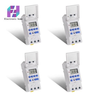 Sinotimer รีเลย์ตั้งเวลาอิเล็กทรอนิกส์ LCD ตั้งโปรแกรมได้ 7 วัน 24 ชั่วโมง TM615-2 220V 4 ชิ้น