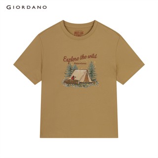 GIORDANO เสื้อยืดลายปริ้นผู้หญิง Womens Print cotton tee 05393250