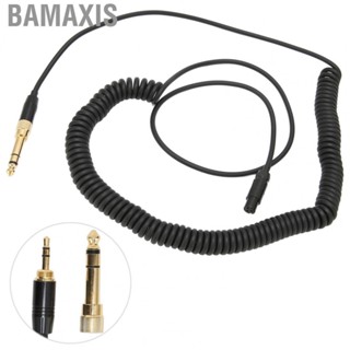 Bamaxis Cable Coiled Aux Cord  Stretchable Multi Purpose Black Headphone Audio Spring for AKG K712 K702