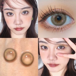 คอนแทคเลนส์ สีน้ําตาลธรรมชาติ ขนาดใหญ่ สําหรับแต่งตา