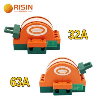 ขายดี RISIN สวิตช์ตัดวงจรเบรกเกอร์ 2P 3P 4P 32A 60A 100A ทนทาน