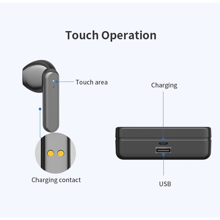 หูฟังบลูทูธ S20 TWS พร้อมไมโครโฟน กันน้ํา สําหรับ Xiaomi iOS 2000mAh