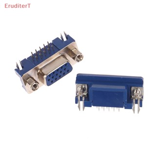 [EruditerT] ซ็อกเก็ตเชื่อมต่อ VGA อินเตอร์เฟซ 3.08 DB15 สามแถว 15PIN HDR15 DR15Pin Pcb 2 ชิ้น [ใหม่]