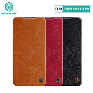 Redmi Note 12T Pro 5G เคส Nillkin Qin Series PU หนังเคสสำหรับ Xiaomi Redmi Note12T Pro 5G