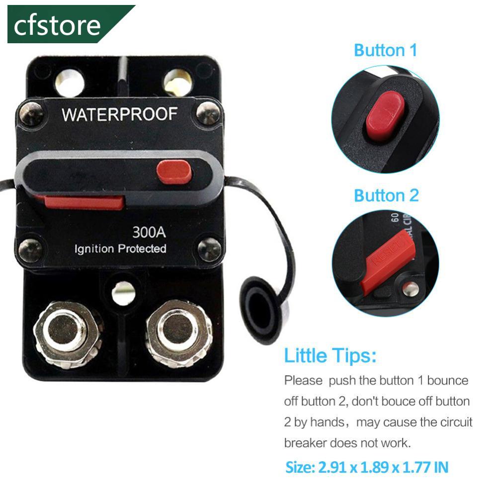 Cfstore รีเซ็ตฟิวส์เบรกเกอร์ แอมป์รถยนต์ เรือ DC 12-48V 30A 40A 50A 60A 70A 80A 100A 120A 150A 200A 