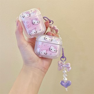 เคสหูฟังบลูทูธ ลายคิตตี้ สีชมพู สําหรับ AirPods Pro2 Airpod Pro 1 2 3 AirPods Pro 2