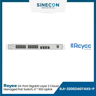 Ruijie รูเจีย รุ่น 320024GT4XS-P สวิตซ์ Reyee RG-NBS3200-24GT4XS-P 24-Port L2 Managed POE 10G Switch