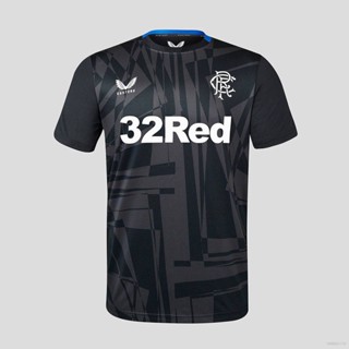 Qy 2023-2024 เสื้อยืดลําลอง แขนสั้น คอกลม พิมพ์ลาย Rangers Jersey พลัสไซซ์