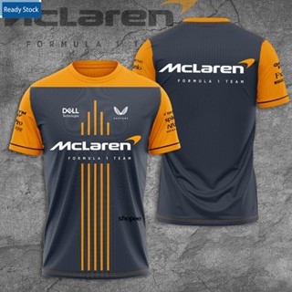 เสื้อยืดแขนสั้นลําลอง พิมพ์ลาย McLaren 3D พรีเมี่ยม แฟชั่นฤดูร้อน สําหรับผู้ชาย และผู้หญิง 2022 F1