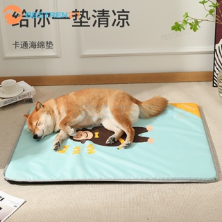เบาะที่นอน ผ้าเรยอน ทรงสี่เหลี่ยม ระบายอากาศได้ดี สําหรับสัตว์เลี้ยง สุนัข แมว สี่ฤดู