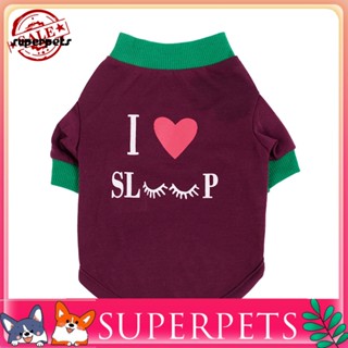 &lt;COD&gt; เสื้อกั๊ก เสื้อยืด พิมพ์ลาย I Love Sleep ระบายอากาศ แฟชั่นฤดูร้อน สําหรับสัตว์เลี้ยง สุนัข แมว