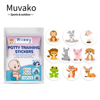 MUVAKO สติกเกอร์ ลายการ์ตูนสัตว์ เปลี่ยนสีได้ สําหรับติดตกแต่งธีมฝึกเด็ก 20 ชิ้น