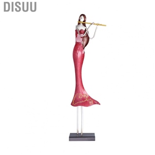Disuu Flute Girl Statue Music  Flutist Figurine Home Decor Gift HT