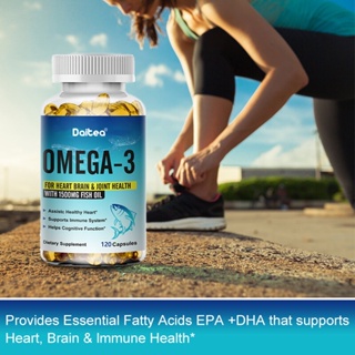 Fish Oil Omega-3 บำรุงสุขภาพหัวใจและสมอง บำรุงข้อ กระตุ้นการเผาผลาญ 60/120 capsules.