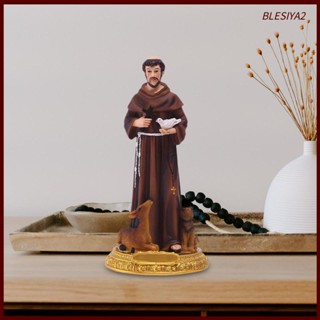 [Blesiya2] ฟิกเกอร์เรซิ่น รูปปั้น Saint Francis of Assisi St Francis ขนาด 8.6 นิ้ว ของขวัญทางศาสนา