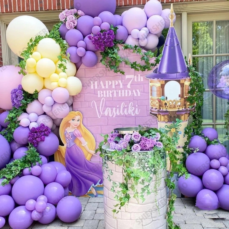 ลูกโป่งยาง ธีม Rapunzel สีม่วง สีชมพูครีม สีขาว 32 นิ้ว 1-9 ดิจิทัล สําหรับตกแต่งงานปาร์ตี้วันเกิด งานแต่งงาน 90 ชิ้น