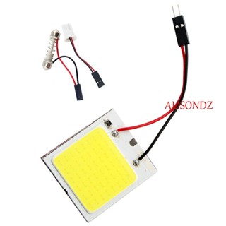 ALISONDZ หลอดไฟสัญญาณ LED COB T10 31 มม. 36 มม. 39 มม. สีขาว สําหรับติดป้ายทะเบียนรถยนต์ 1 ชิ้น