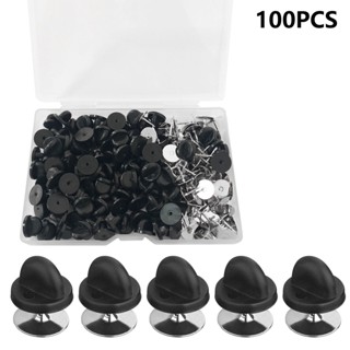 200pcs/set Practical Jewelry Replacement Small Durable Portable With Tie Tack Rubber Pin Back