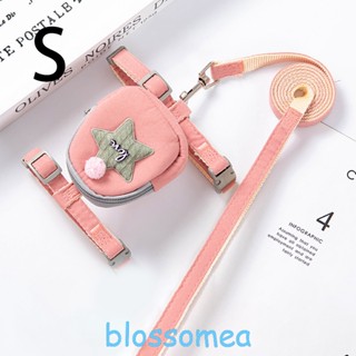 Blossomea ปลอกคอจูงสัตว์เลี้ยง อเนกประสงค์ พร้อมกระเป๋าเป้สะพายหลัง เดินเล่น สําหรับสุนัข