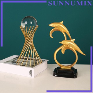 [Sunnimix] ฟิกเกอร์รูปปั้นปลาโลมา ของขวัญวันเกิด สําหรับตกแต่งบ้าน โต๊ะ โต๊ะ เตาผิง ห้องนั่งเล่น ห้องนอน