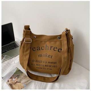 Letter canvas bag กระเป๋าสะพายข้างแฟชั่นใหม่ของผู้หญิง-SD1332