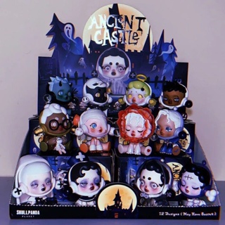 P POPMART POPMART SkullPanda Jungle Castle Mystery Box ของเล่นโมเดลฟิกเกอร์ รูปปราสาทป่า สําหรับเด็ก