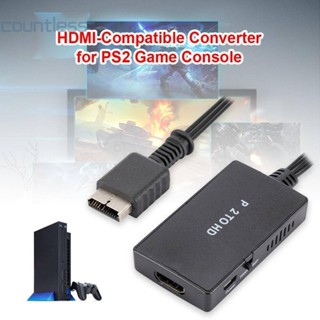 Au- อะแดปเตอร์แปลงสายเคเบิลวิดีโอ HDMI HD สําหรับ PS2 Game Conso [countless.th]