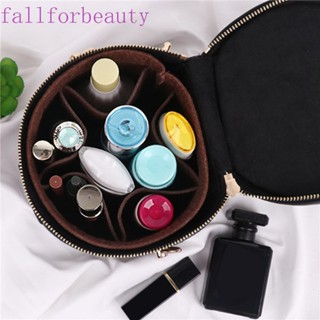 FALLFORBEAUTY กระเป๋าเครื่องสําอาง ทรงกลม น้ําหนักเบา แบบพกพา อเนกประสงค์