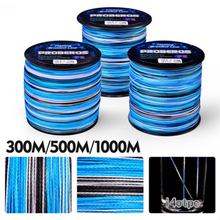 สายเอ็นตกปลา แบบถัก ลายพราง 300 500 1000 เมตร 10-20-30-40-50-60-80-100lb 8 เส้น i4otpc