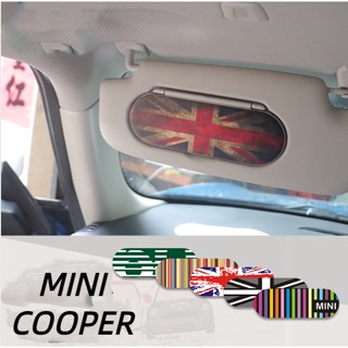 Suitable for MINI COOPER sunshade stickers COUNTRYMAN CABRIO Paceman JCW CLUBMAN F54 F55 F56 F57 F60 interior makeup mirror decoration painted leather stickers