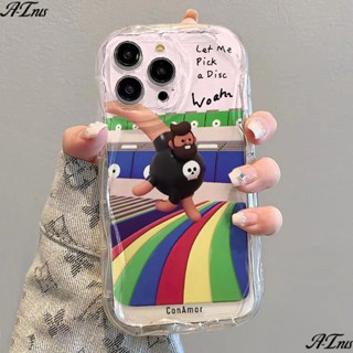 เคสโทรศัพท์มือถือนิ่ม แบบใส กันกระแทก ลายสายรุ้ง สําหรับ Iphone Apple 11 promax13 14128p xs 7✅เคสป้องกันโทรศัพท์มือถือ สําหรับ Apple xr HMYP