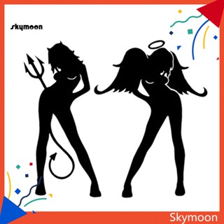 Skym* สติกเกอร์ ลายนางฟ้า และปีศาจ เซ็กซี่ กันน้ํา สําหรับติดตกแต่งรถยนต์ รถจักรยานยนต์