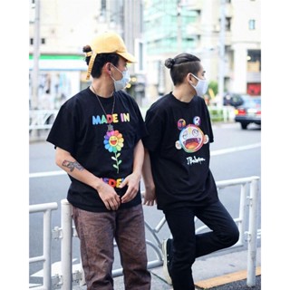 เสื้อยืดแขนสั้น พิมพ์ลายดอกทานตะวัน J Balvin Takashi Murakami Co-Branded Takashi Murakami สําหรับผู้ชาย และผู้หญิง