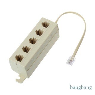 Bang RJ11 ตัวแยกสายโทรศัพท์ 6P4C ตัวผู้ เป็น 5 ทาง 6P4C ตัวเมีย