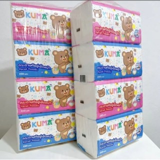 กระดาษทิชชู KUMA คุมะ 230 แผ่น ขายยกแพค 1แพค 4 ห่อ(ราคาต่อ1แพค)