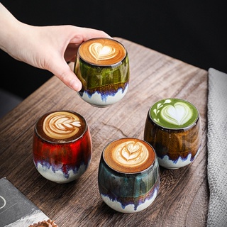 CeramicArtisan แก้วกาแฟเซรามิค เคลือบสี แฮนด์เมด สไตล์จีนวินเทจ 160 มล.