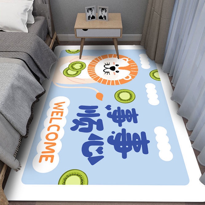 พรมปูพื้น ลายการ์ตูนหัวใจน่ารัก แบบเรียบง่าย สไตล์นอร์ดิก สําหรับห้องนอน ห้องนั่งเล่น - รูปที่ 6