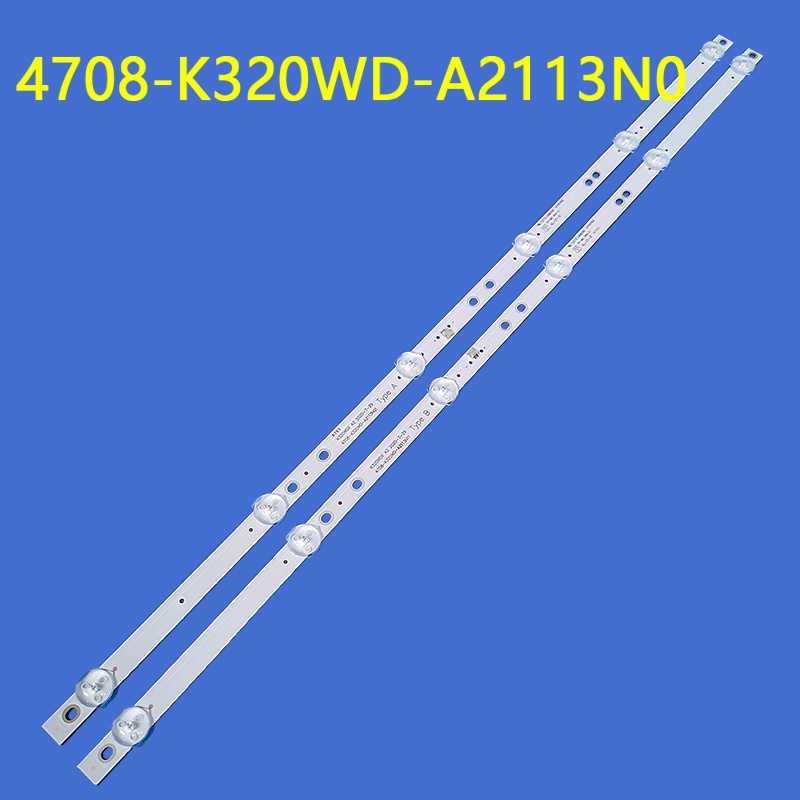 แถบไฟแบ็คไลท์ LED สําหรับ 32PHS4062 PANA-SONIC TX-32FR250K 2T-C32ACSA K320WDX A1A2 A B Type 4708-K320WD-A2113N01 A1113N11 2 ชิ้น