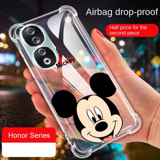 เคสโทรศัพท์มือถือซิลิโคน TPU ใส กันหล่น ลายการ์ตูนมิกกี้เมาส์ สําหรับ Honor 90 Pro 5G honor90 Lite X8a 5G X6s X6 Magic 5 Lite