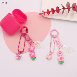 [Dhin] Color Cute Acrylic Keychain Five-petal Flower Car Key Chain Pendant Small Fresh Hollow Leaf Accessories Bag Decoration Girl Gift COD