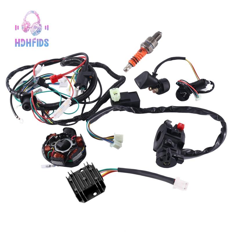 ชุดสายไฟ ATV พร้อมสวิตช์ควบคุมสเตเตอร์ CDI สําหรับ GY6 125Cc 150Cc ATV 4 จังหวะ