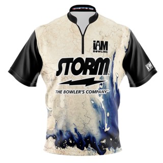 Storm DS เสื้อโปโล แขนสั้น พิมพ์ลายโบว์ลิ่ง 1550-ST 3D