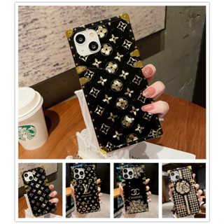 เคสโทรศัพท์มือถือแบบนิ่ม ทรงสี่เหลี่ยม ลายแบรนด์แฟชั่น พร้อมกระจก สําหรับ Infinix hot 30i 12i 20 11s 10i 10s 10t hot30i hot12i hot20 hot11S NFC hot10i hot10s play