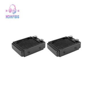 ฮีทซิงค์ระบายความร้อน G1/4 90 มม. อลูมิเนียม สีดํา สําหรับ PC CPU Water Cooling Heatsink 2 ชิ้น